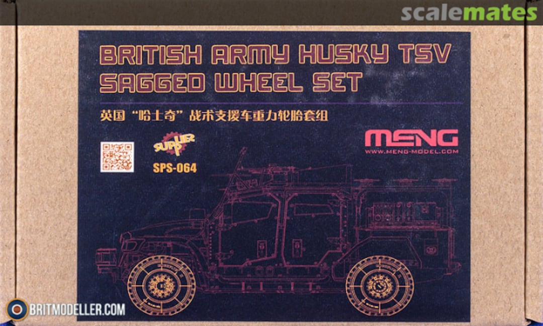 Boxart British Army Husky TSV Sagged Wheel Set SPS-064 Meng Model Boxart British Army Husky TSV Sagged Wheel Set SPS-064 Meng Model