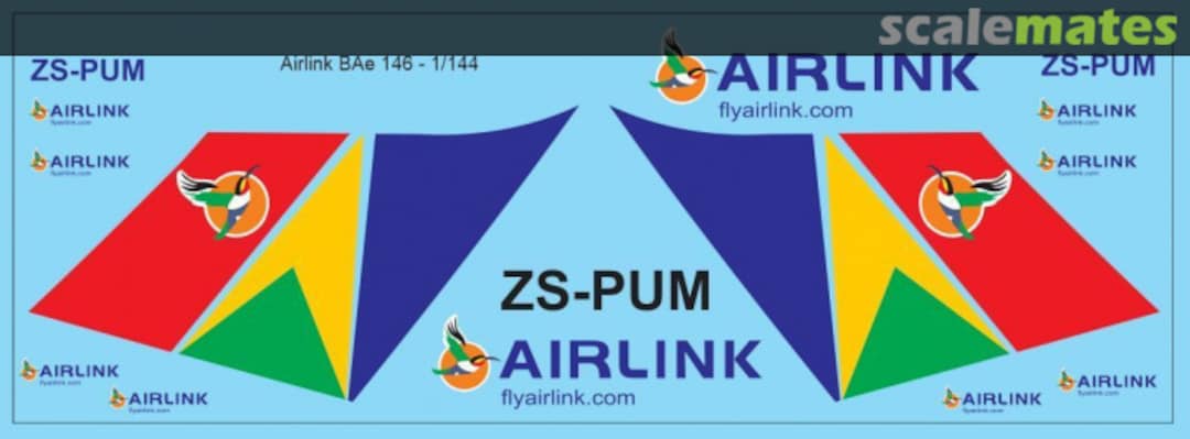 Boxart Airlink BAe 146 MAV-144013 MAV Decals Boxart Airlink BAe 146 MAV-144013 MAV Decals