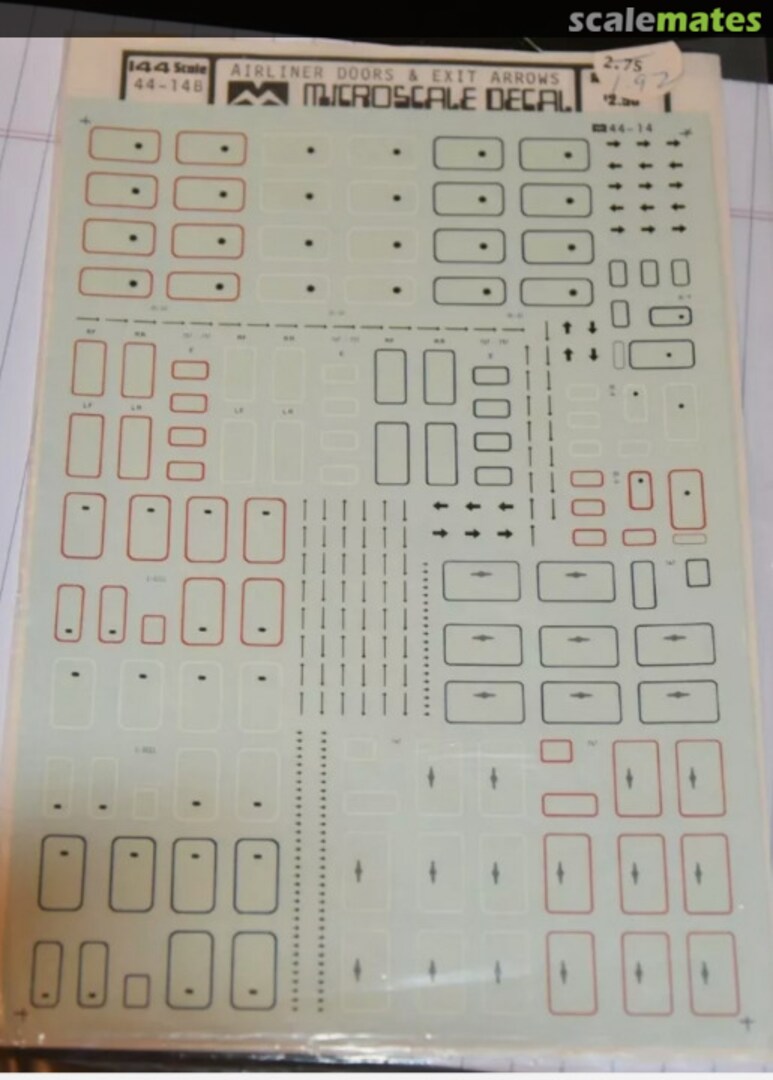 Boxart Airliner Doors - Red, White, & Blue 44-14B Microscale Boxart Airliner Doors - Red, White, & Blue 44-14B Microscale