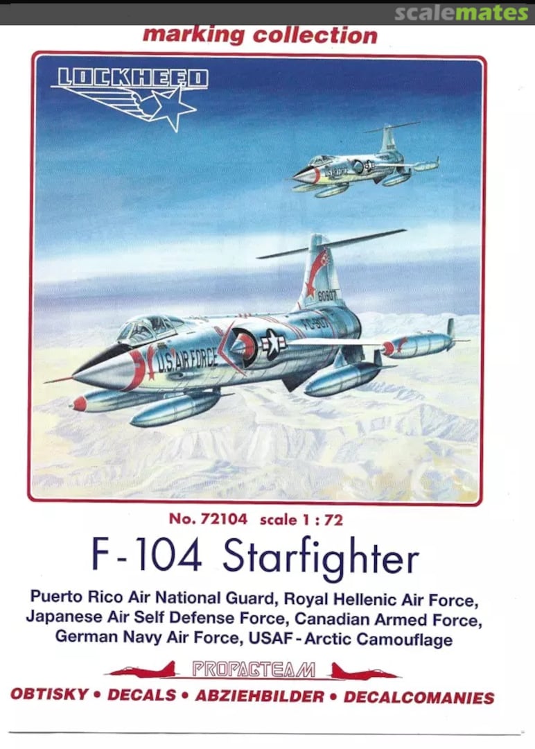 Contents F-104 Starfighter 72104 Propagteam Contents F-104 Starfighter 72104 Propagteam