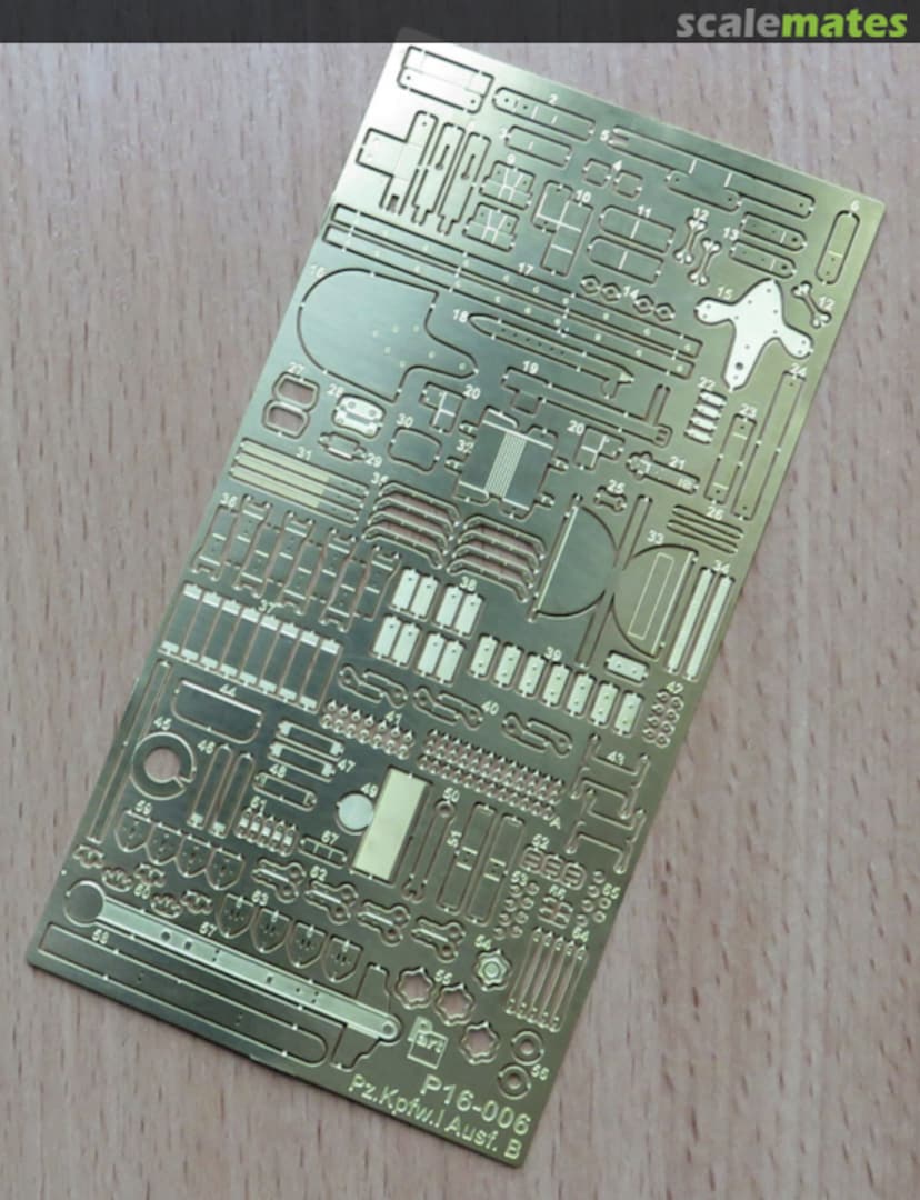 Boxart Pz.Kpfw.I Ausf.B PE set P16-006 Part Boxart Pz.Kpfw.I Ausf.B PE set P16-006 Part