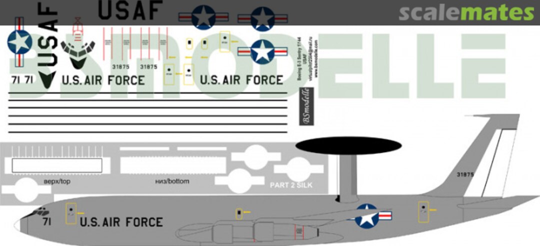 Boxart Boeing E-3 Sentry USAF 144031 BSmodelle Boxart Boeing E-3 Sentry USAF 144031 BSmodelle
