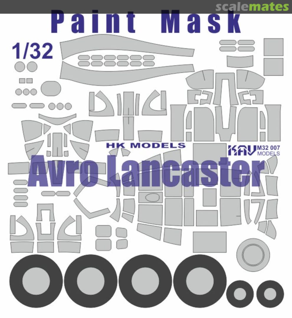 Boxart Avro Lancaster paint mask (HK Models) KAV M32 007 KAV models Boxart Avro Lancaster paint mask (HK Models) KAV M32 007 KAV models