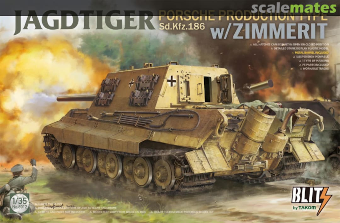 Boxart Jagdtiger Sd.Kfz. 186 8012 Takom