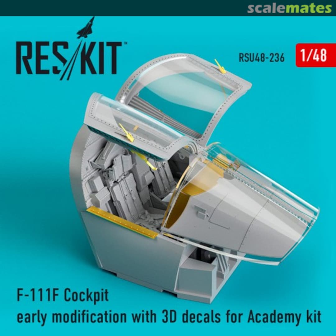Boxart F-111F Aardvark - Cockpit Early w/ 3D Decals RSU48-0236 ResKit Boxart F-111F Aardvark - Cockpit Early w/ 3D Decals RSU48-0236 ResKit