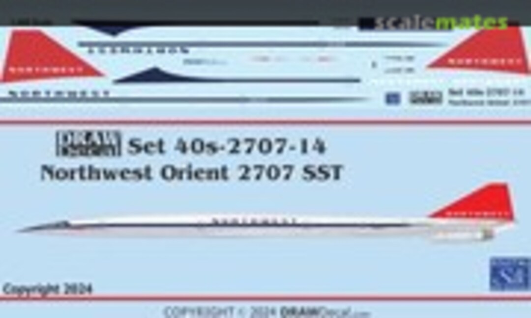 1:400 Northwest Orient 2707 SST (Draw Decal 40-2707-14) 40-2707-14