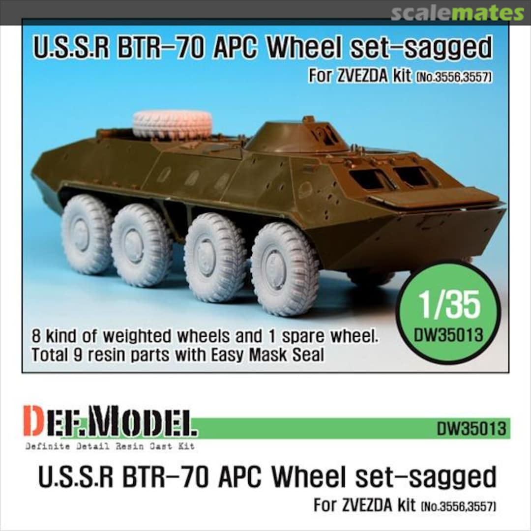 Boxart BTR-70 APC Sagged Wheel set DW35013 Def.Model Boxart BTR-70 APC Sagged Wheel set DW35013 Def.Model