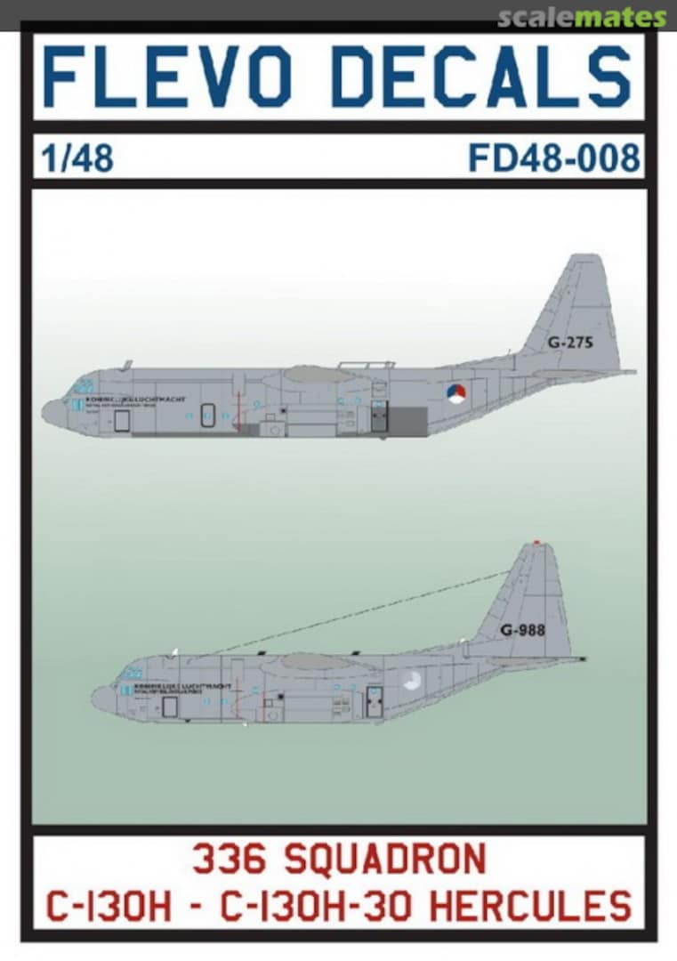 Boxart 336 Sqn C-130H - C-130H-30 Hercules FD48-008 Flevo Decals Boxart 336 Sqn C-130H - C-130H-30 Hercules FD48-008 Flevo Decals