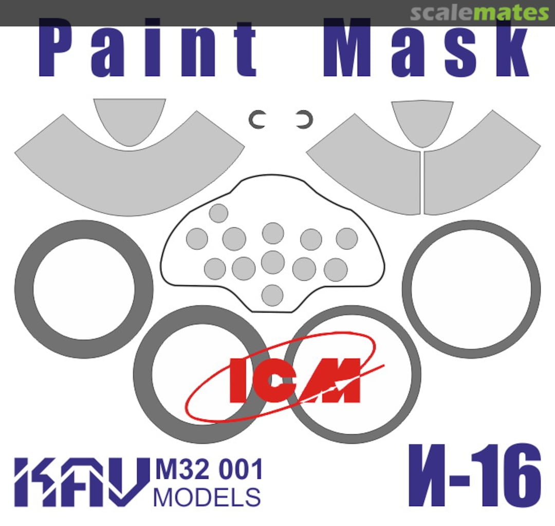 Boxart Paint Mask for I-16 KAV M32 001 KAV models Boxart Paint Mask for I-16 KAV M32 001 KAV models