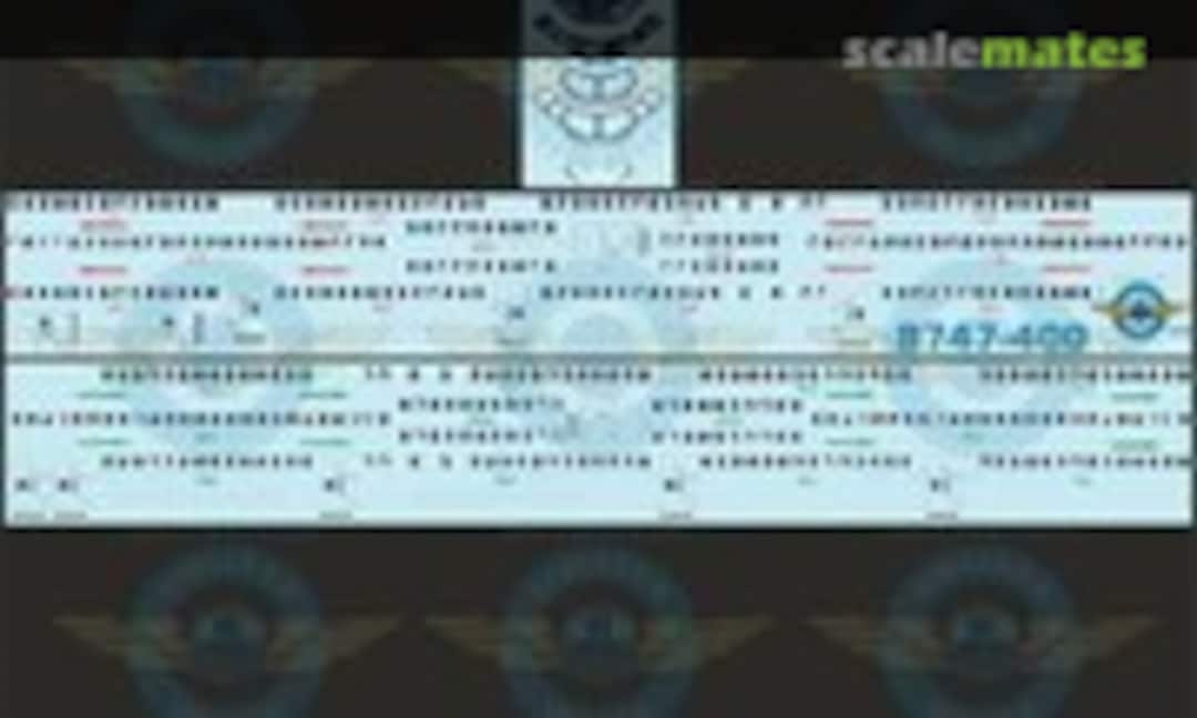 1:144 Lifelike Cockpit/Windows 747-400 (Authentic-Airliner-Decals D144-BO12-3)