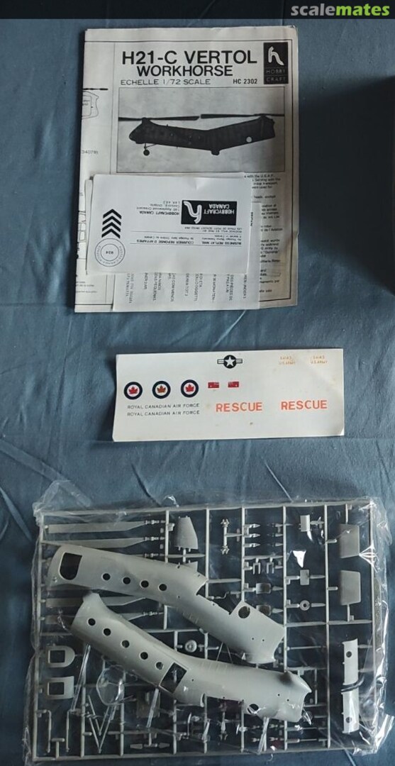 Contents H21-C Vertol HC2302 Hobbycraft