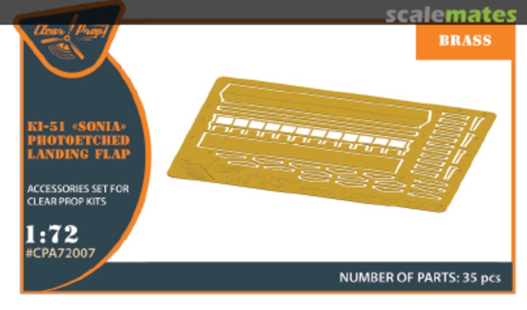 Boxart Ki-51 Sonia (all versions) PE landing flaps CPA72007 Clear Prop!