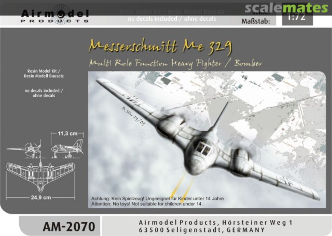 Boxart Messerschmitt Me 329 AM-2070 Airmodel Boxart Messerschmitt Me 329 AM-2070 Airmodel