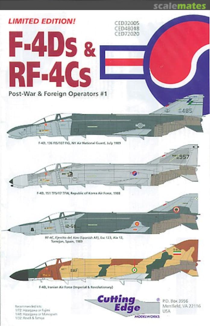 Boxart F-4Ds & RF-4Cs CED72020 Cutting Edge Modelworks Boxart F-4Ds & RF-4Cs CED72020 Cutting Edge Modelworks