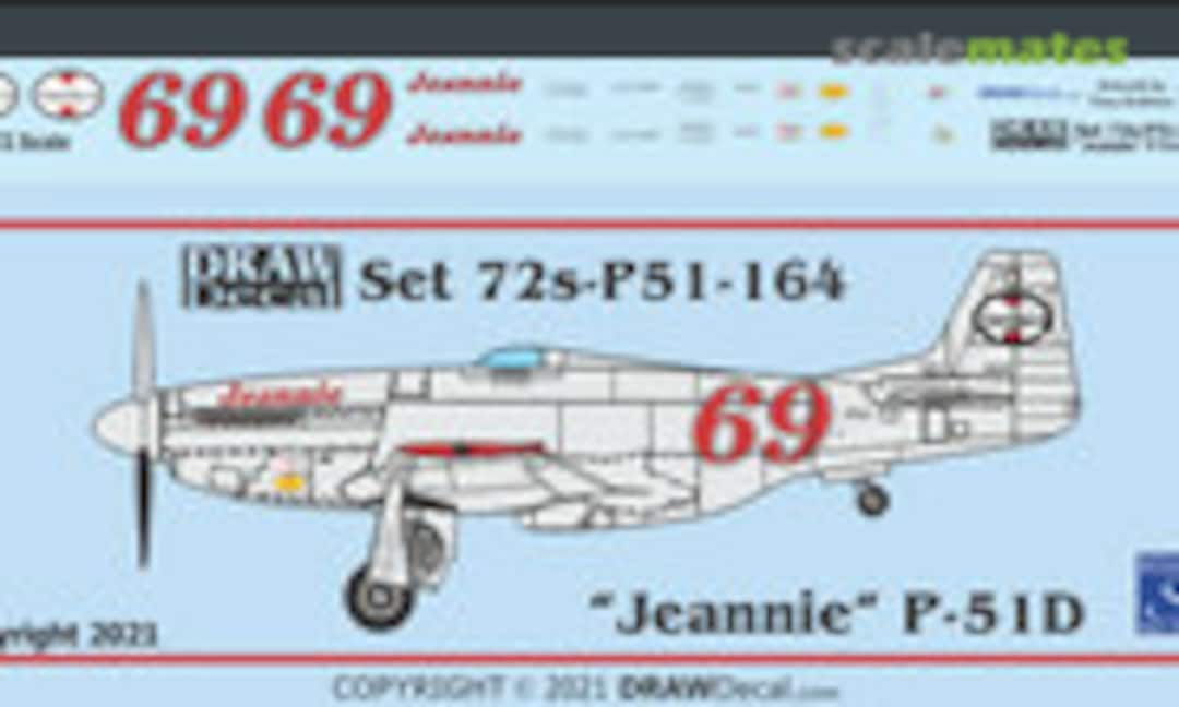 1:72 "Jeannie" P-51D Racer (Draw Decal 72-P51-165) 72-P51-165