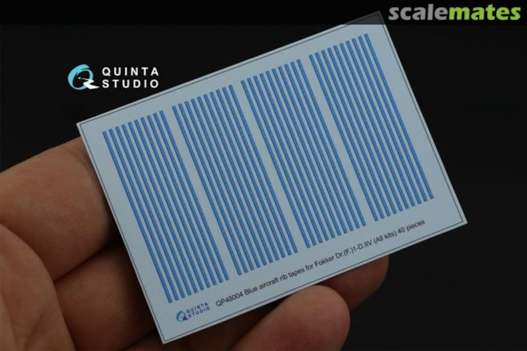 Contents Blue rib tapes for Fokker Dr.(F)I-D.VII 3D decals QP48004 Quinta Studio Contents Blue rib tapes for Fokker Dr.(F)I-D.VII 3D decals QP48004 Quinta Studio