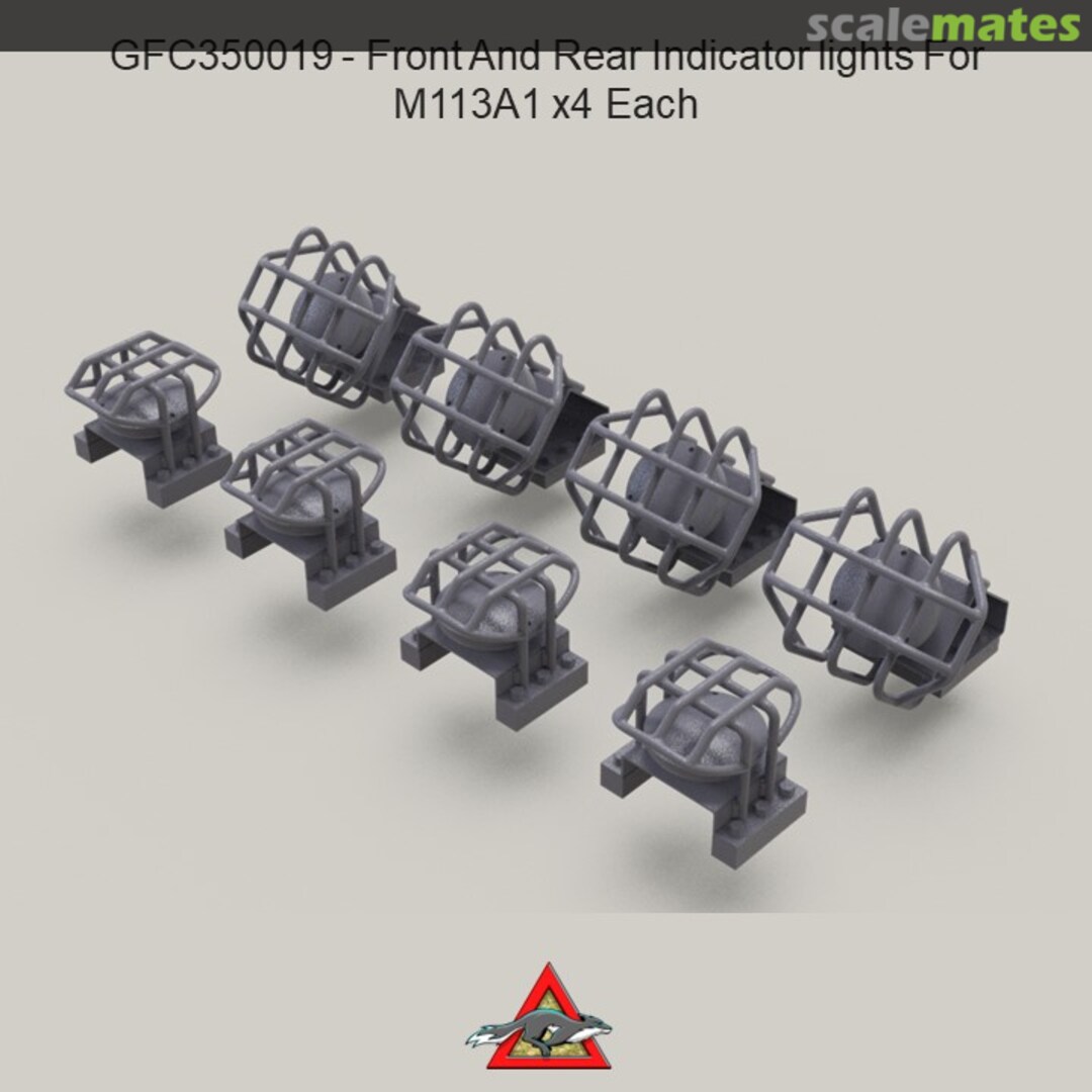 Boxart Front and Rear indicator lights for M113A1 x4 each GFC350019 Grey Fox Concepts Boxart Front and Rear indicator lights for M113A1 x4 each GFC350019 Grey Fox Concepts