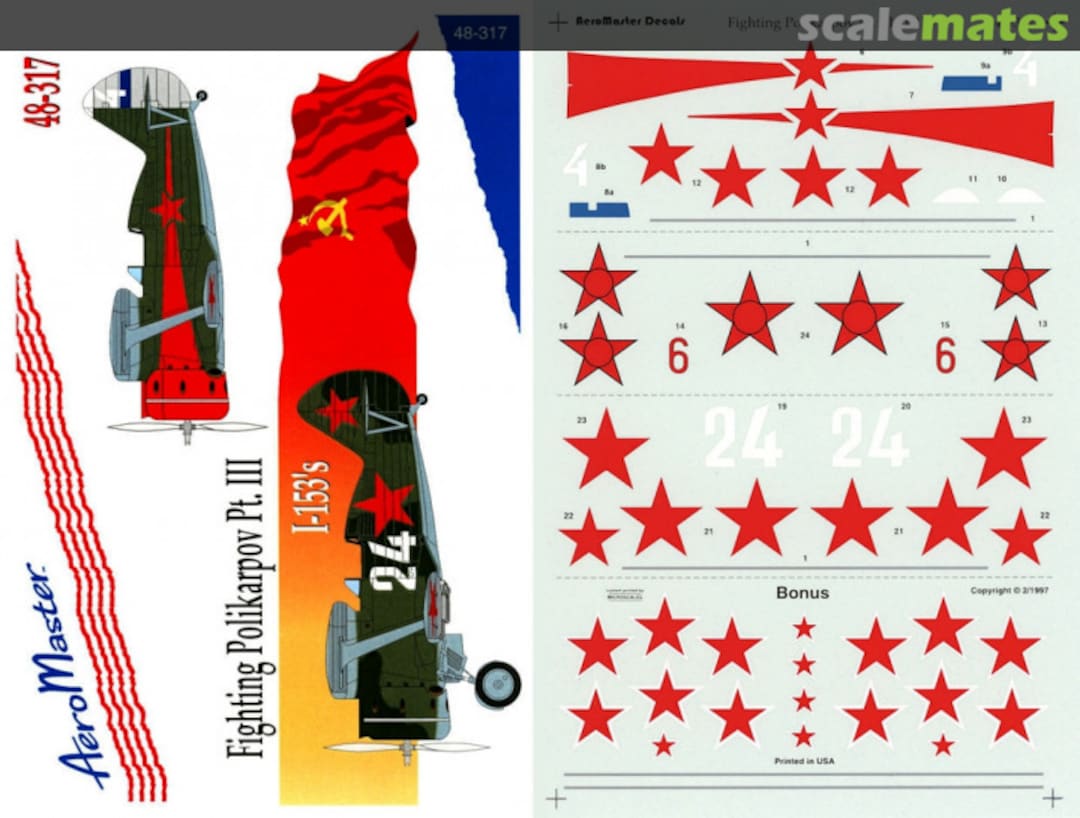Boxart Fighting Polikarpov Pt. III 48-317 AeroMaster Boxart Fighting Polikarpov Pt. III 48-317 AeroMaster