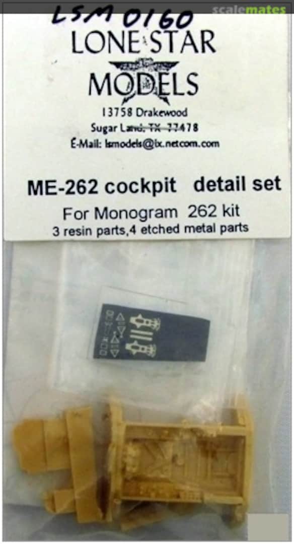 Boxart Me 262 Cockpit Detail Set LSM40160 Lone Star Models Boxart Me 262 Cockpit Detail Set LSM40160 Lone Star Models