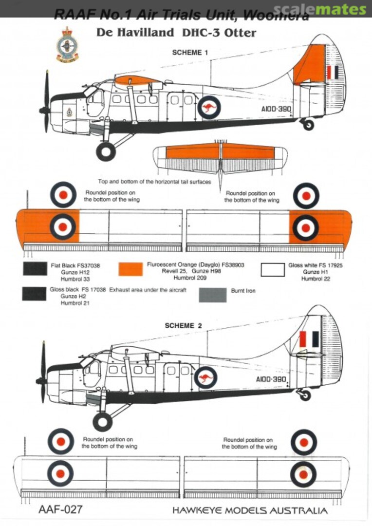 Boxart De Havilland DHC-3 Otter AAF-027 Hawkeye Models Boxart De Havilland DHC-3 Otter AAF-027 Hawkeye Models