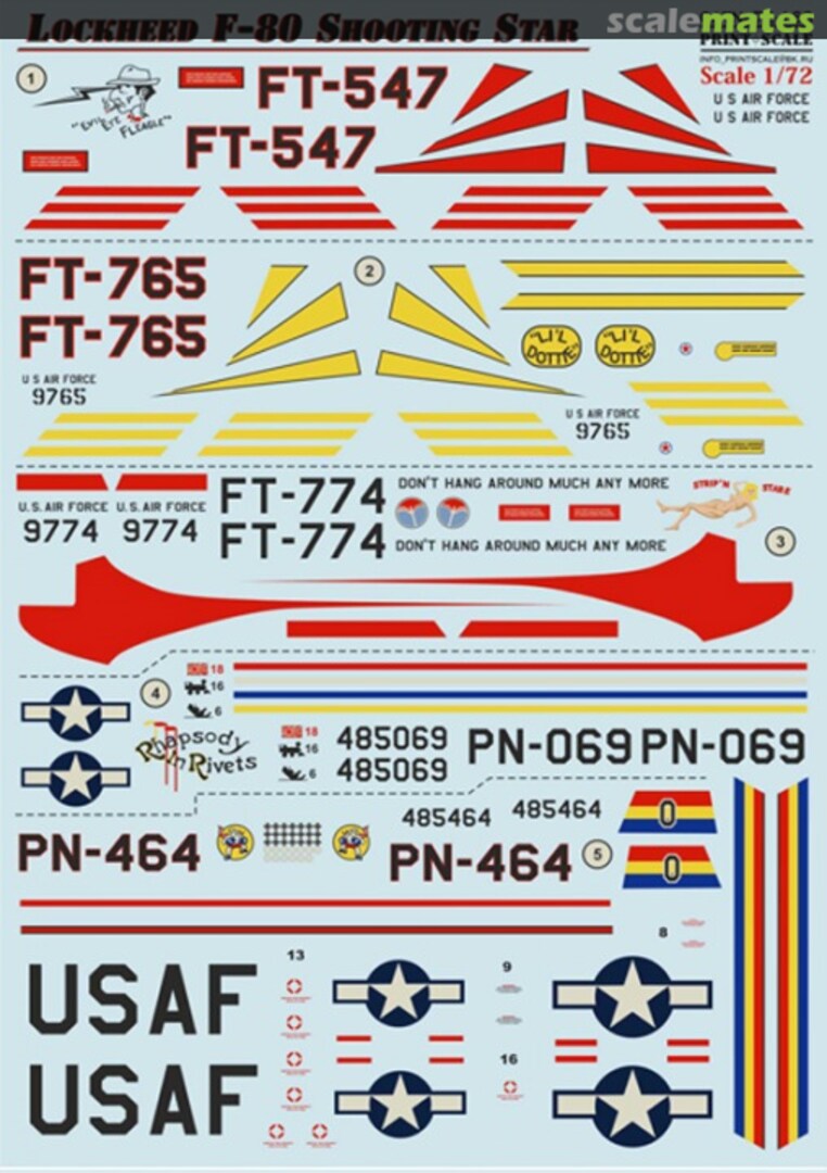 Boxart Lockheed F-80 Shooting Star 72-168 Print Scale Boxart Lockheed F-80 Shooting Star 72-168 Print Scale