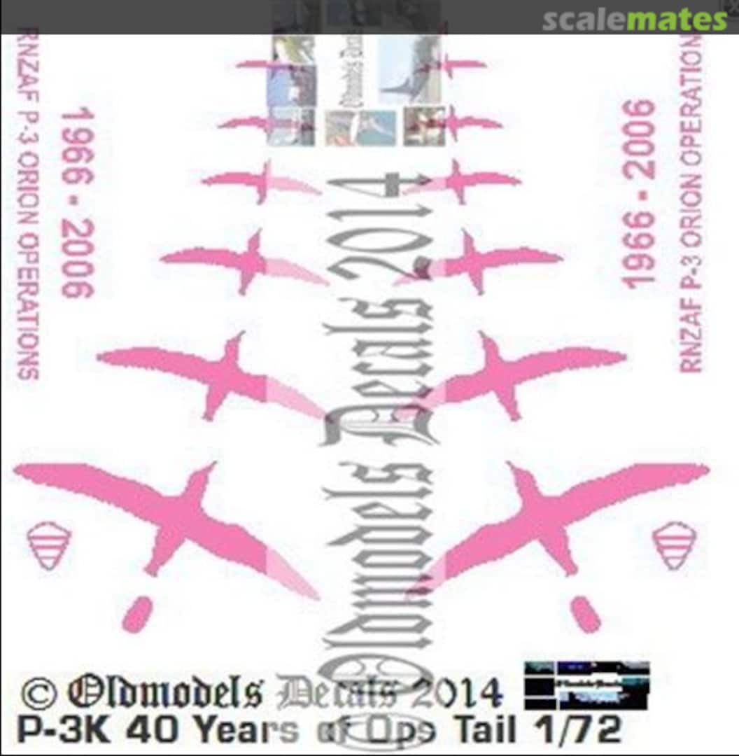Boxart RNZAF P-3K Orion 40 Years Anniversary mkgs P-3K 40 years Oldmodels Decals Boxart RNZAF P-3K Orion 40 Years Anniversary mkgs P-3K 40 years Oldmodels Decals