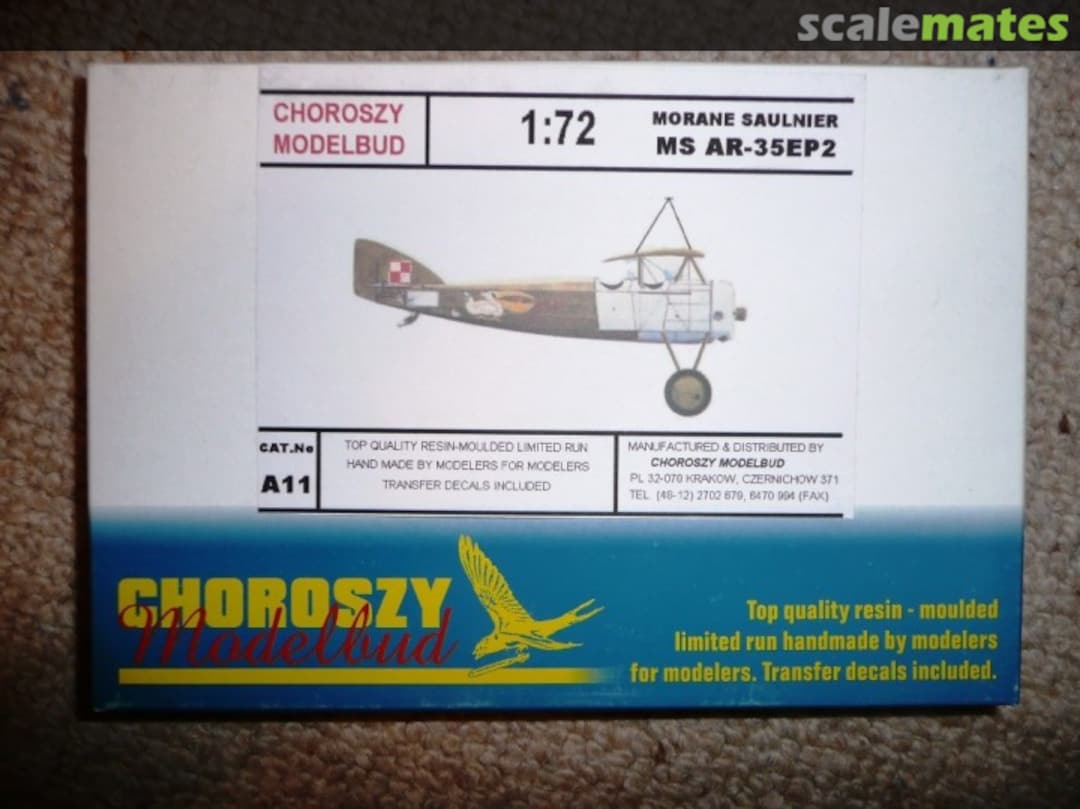 Boxart Morane Saulnier MS AR-35EP2 A11 Choroszy Modelbud Boxart Morane Saulnier MS AR-35EP2 A11 Choroszy Modelbud