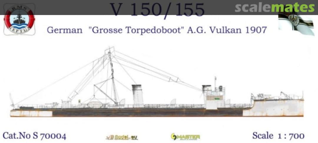 Boxart V150/V155 German "Grosse Torpedoboat" A.G. Vulkan 1907 S70004 Choroszy Modelbud Boxart V150/V155 German "Grosse Torpedoboat" A.G. Vulkan 1907 S70004 Choroszy Modelbud