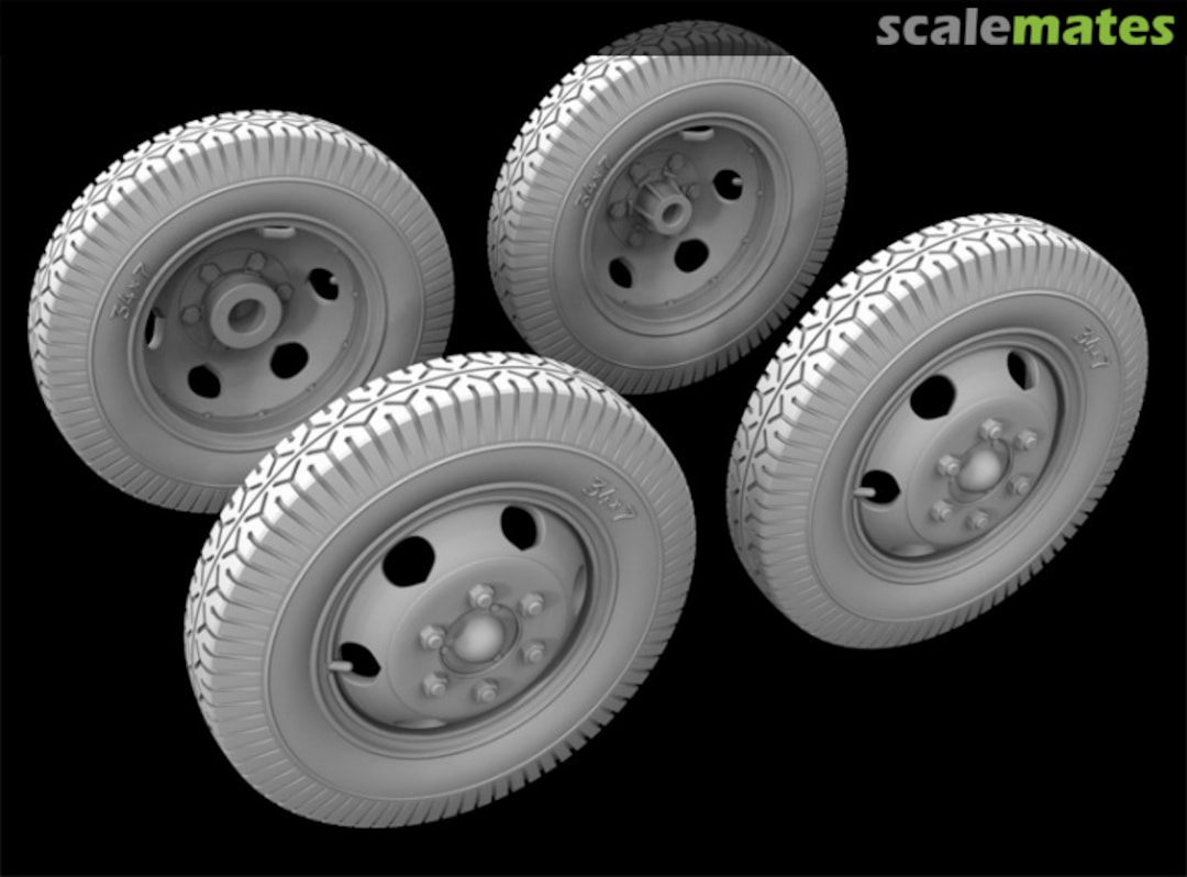 Boxart Soviet 52-K 85mm AA gun wheels type 2 35135 Hussar Productions Boxart Soviet 52-K 85mm AA gun wheels type 2 35135 Hussar Productions