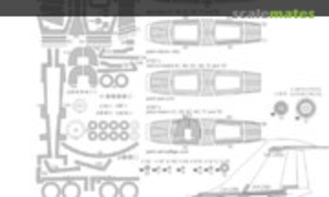 1:48 TF-104G, F-104D, F-104DJ Starfighter ADVANCED kabuki masks (New Ware NWAM0247) NWAM0247