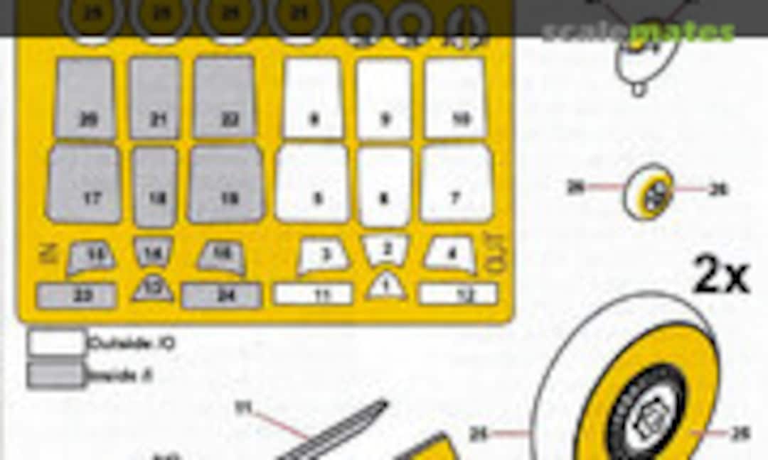 1:32 Fiat G.50B Bicomando Inside/Outside Canopy Masks (Special Mask M32006) M32006