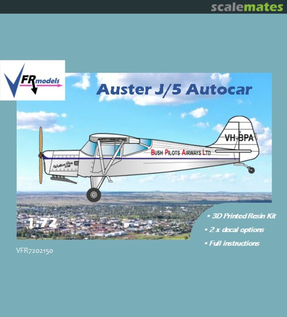 Boxart Auster J/5 Autocar VFR7202150 VFR models Boxart Auster J/5 Autocar VFR7202150 VFR models