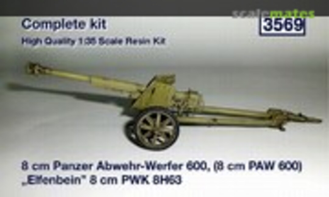 1:35 8cm Panzer Abwehr-Werfer 600, (8cm PAW 600) "Elfenbein" 8cm PWK 8H63 (Schatton Modellbau 3569) 3569
