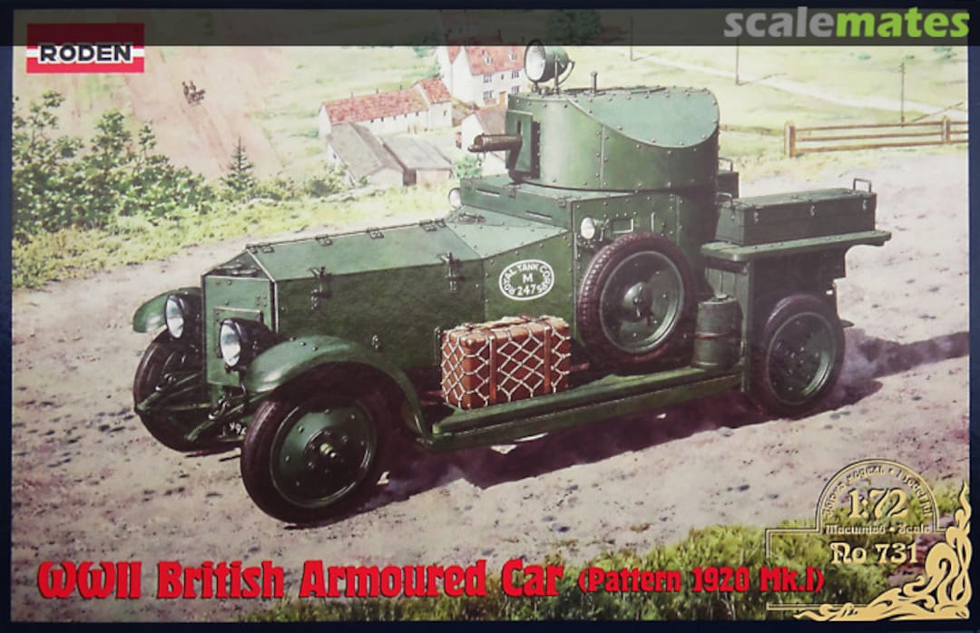 Boxart Rolls-Royce Armoured Car Pattern 1920 Mk.I 731 Roden