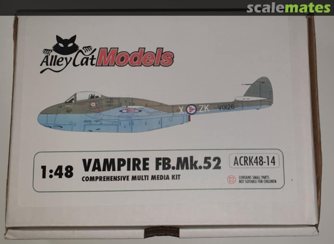 Boxart De Havilland Vampire FB. Mk.52 ACRK 48-14 Alley Cat Boxart De Havilland Vampire FB. Mk.52 ACRK 48-14 Alley Cat