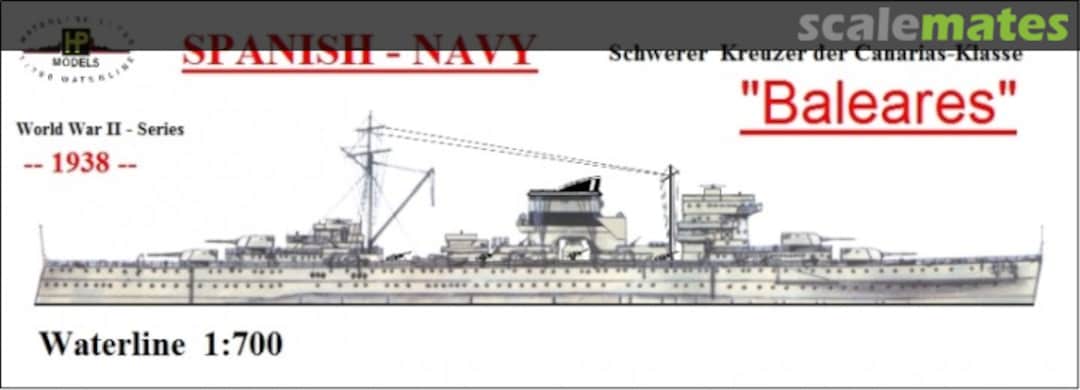 Boxart Schwerer Kreuzer der Canarias-Klasse "Baleares" WW II-WL-SP-001 HP-Models Boxart Schwerer Kreuzer der Canarias-Klasse "Baleares" WW II-WL-SP-001 HP-Models