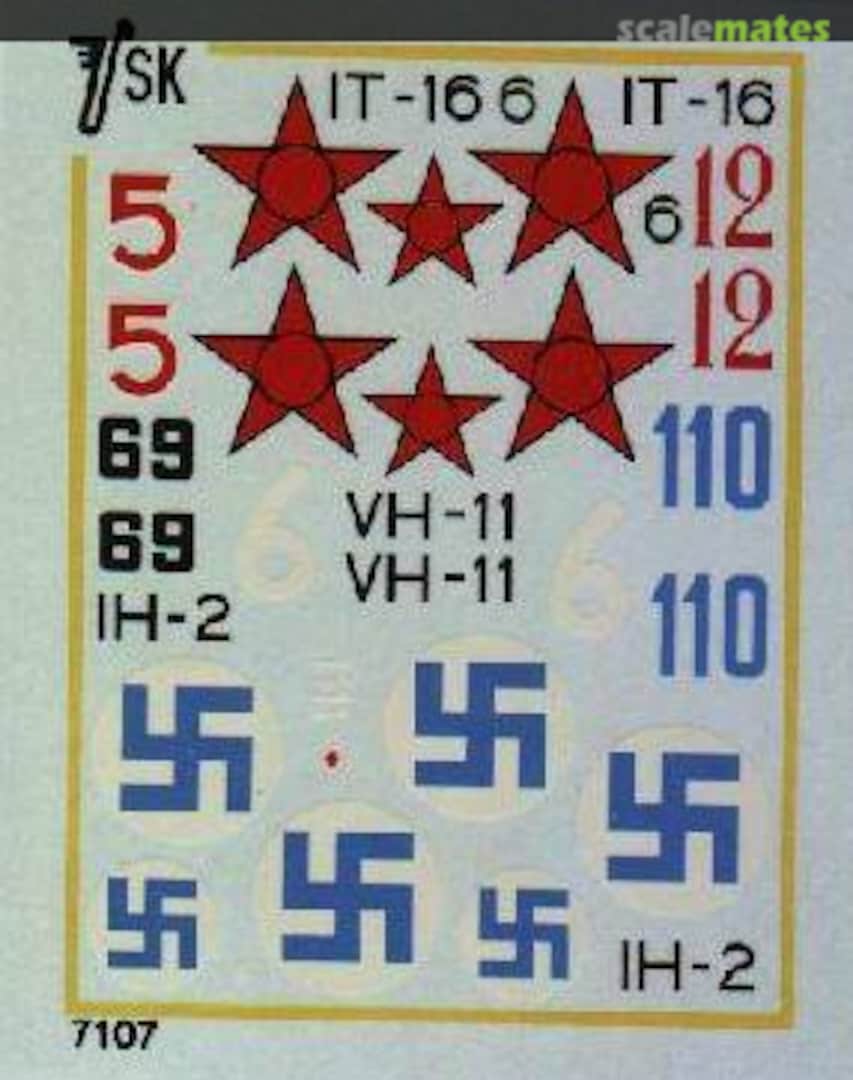 Boxart Polikarpov I-152 and I-153 7107 Aviation USK Boxart Polikarpov I-152 and I-153 7107 Aviation USK