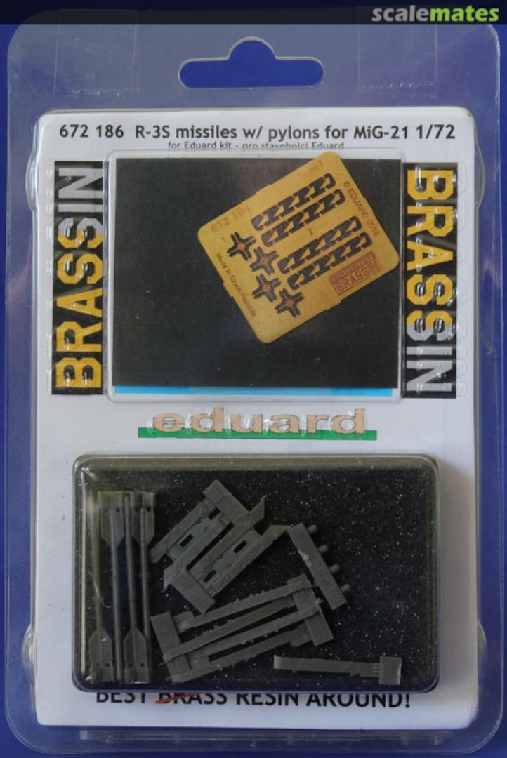 Boxart R-3S missiles w/ pylons for MiG-21 672186 Eduard Boxart R-3S missiles w/ pylons for MiG-21 672186 Eduard