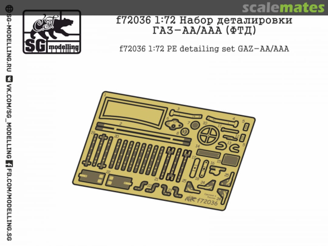 Boxart PE detailing set GAZ-AA/AAA F72036 SG-MODELLING