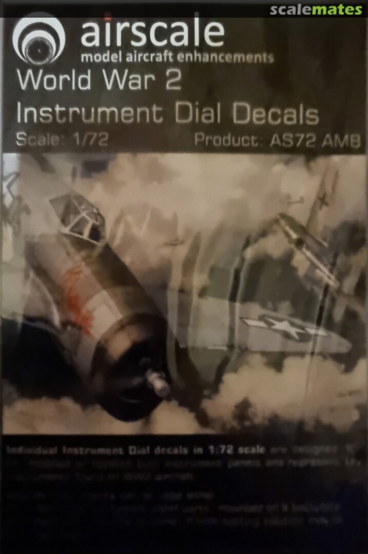 Boxart World War 2 Instrument Dial Decals AS72 AMB Airscale
