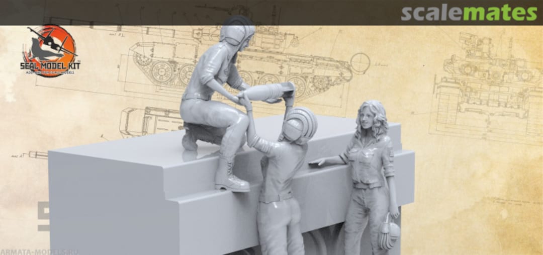 Boxart Modern Russian Female Tank Crew SMK72023 Seal Model Kit Boxart Modern Russian Female Tank Crew SMK72023 Seal Model Kit