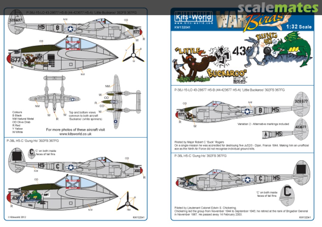 Boxart Lockheed P-38J/L Lightnings KW132041 Kits-World Boxart Lockheed P-38J/L Lightnings KW132041 Kits-World