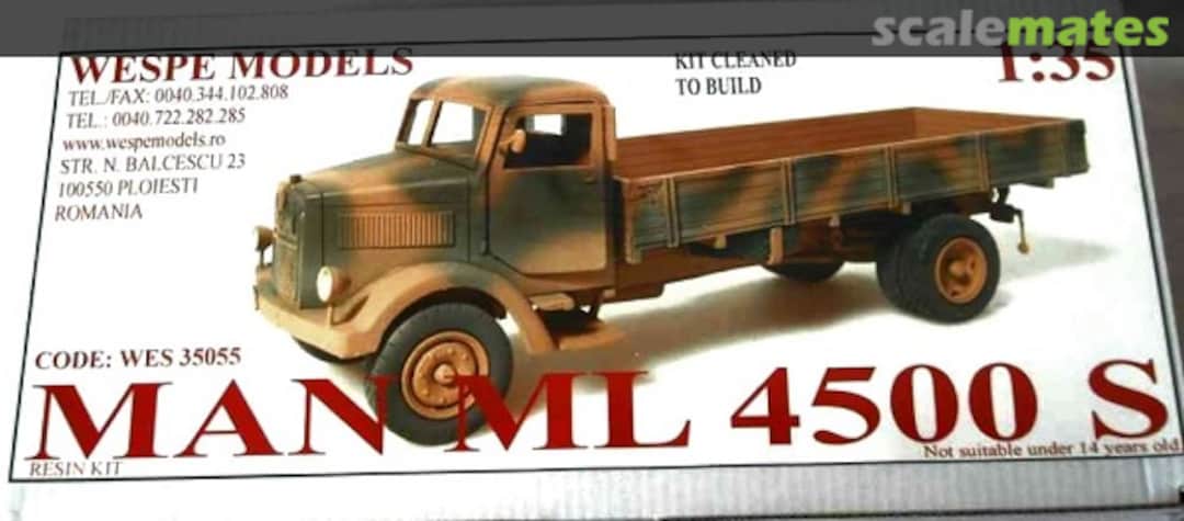 Boxart MAN ML 4500 S WES 35055 Wespe Models Boxart MAN ML 4500 S WES 35055 Wespe Models