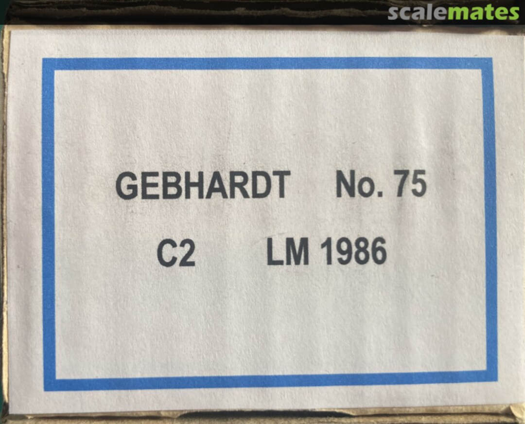 Boxart Gebhardt - # 75 - C2 none Provence Moulage Boxart Gebhardt - # 75 - C2 none Provence Moulage