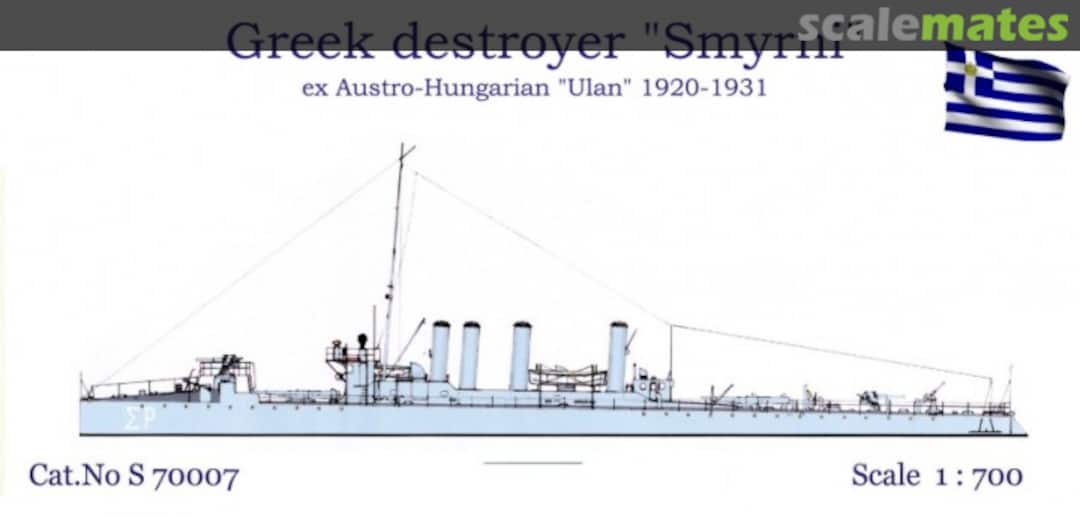Boxart Greek Destroyer "Smyrni" 1920-1931 S70007 Choroszy Modelbud Boxart Greek Destroyer "Smyrni" 1920-1931 S70007 Choroszy Modelbud