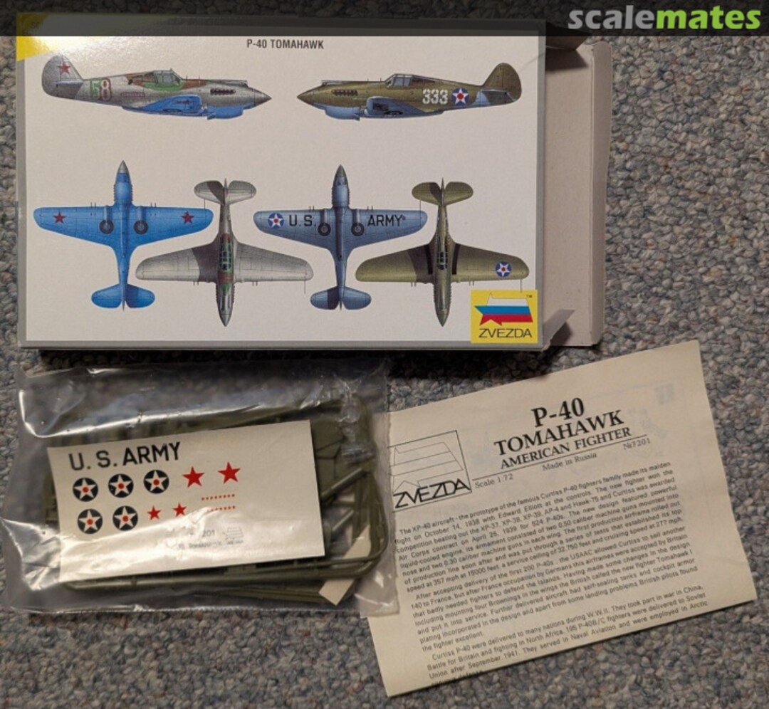 Contents P-40 Tomahawk 7201 Zvezda
