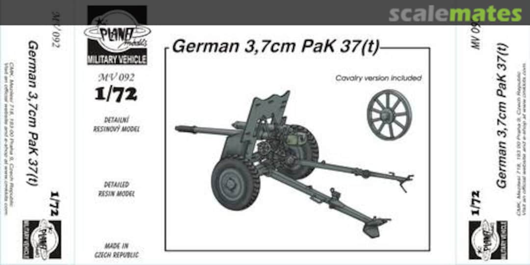 Boxart 3,7 cm PaK 37(t) MV092 Planet Models Boxart 3,7 cm PaK 37(t) MV092 Planet Models