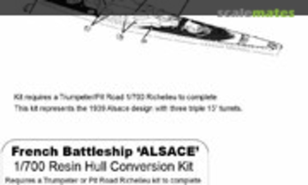 1:700 French Battleship "Alsace" (Imperial Hobby Productions 270027) 270027
