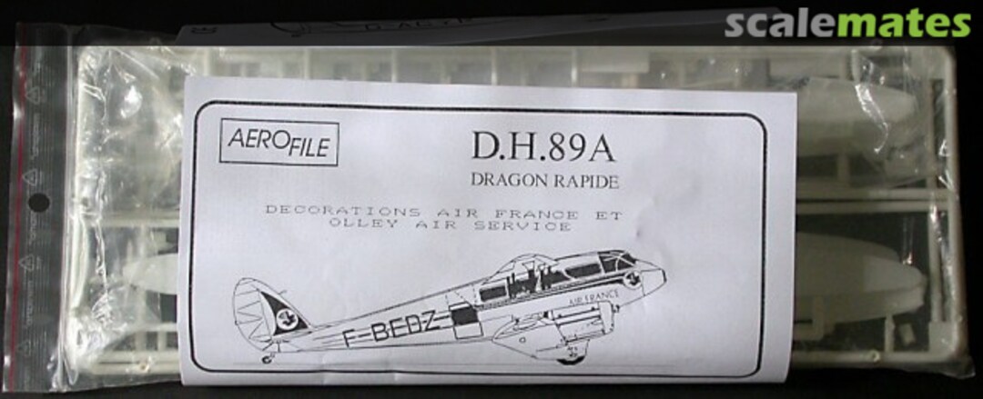 Boxart D.H.89A Dragon Rapide  AeroFile