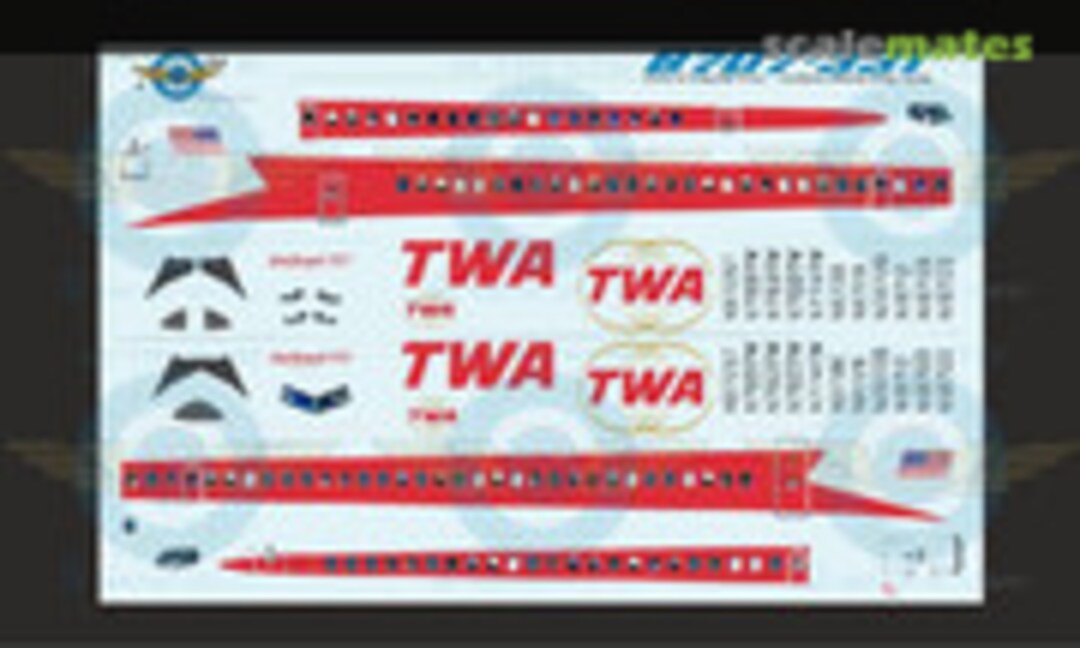 1:144 TWA B707-331 (Authentic-Airliner-Decals TWA 707-331) TWA 707-331